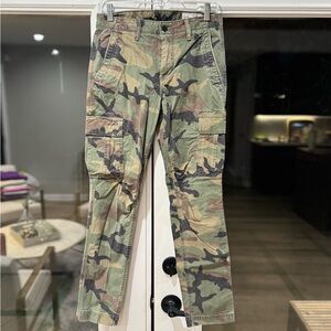 GAP Green Camouflage Slim Taper Pants